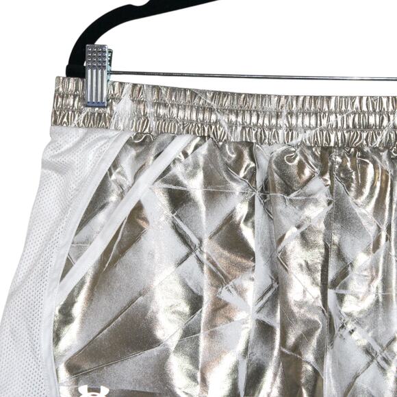 Under Armour Gold and White Athletic Shorts Size L - Picture 3 of 6